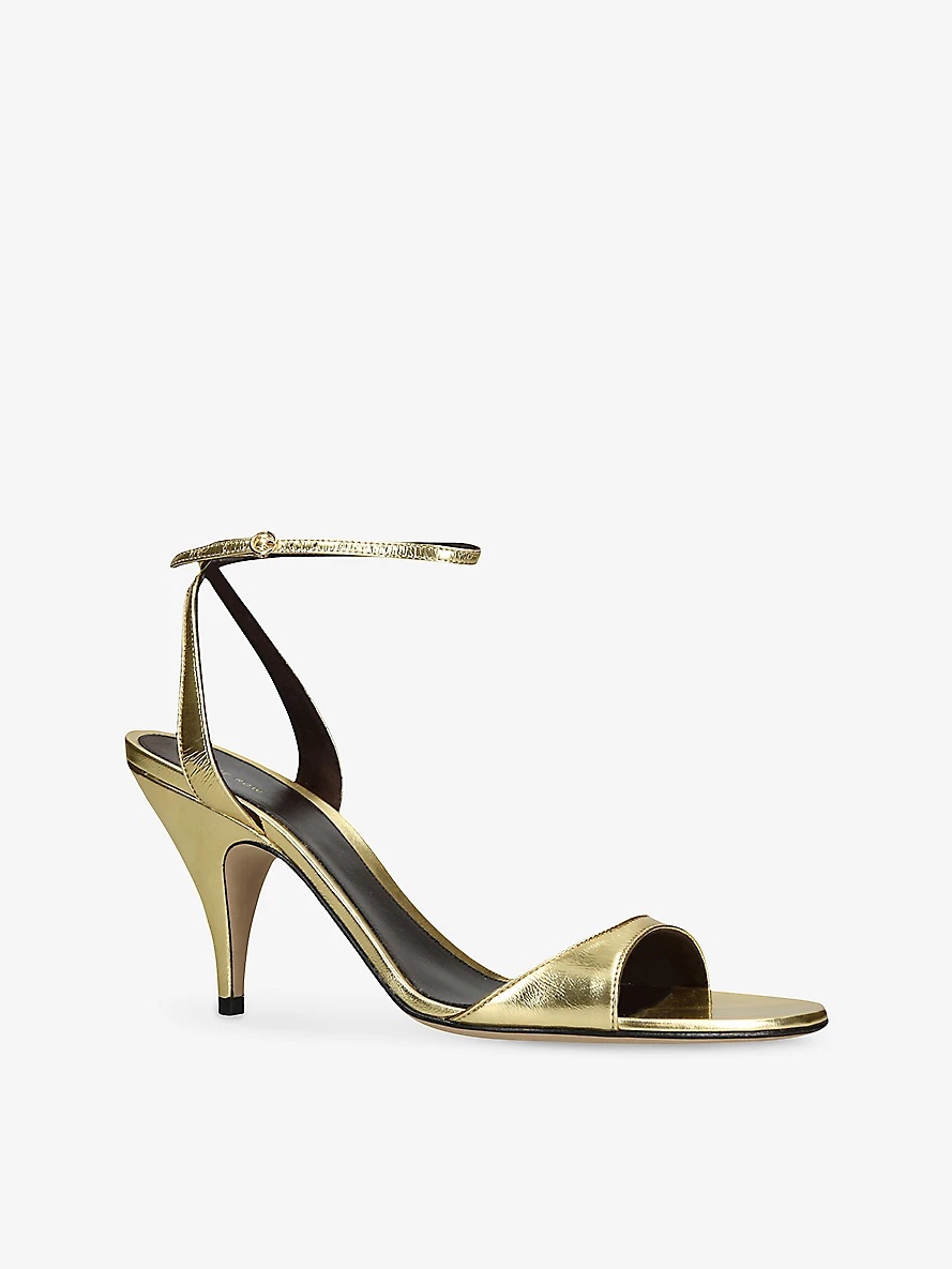 Vika 80 Ankle-Strap Leather Heels - 3