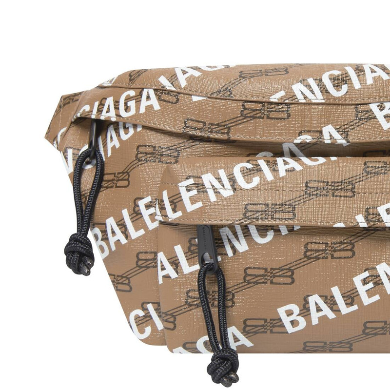 signature medium beltpack bb monogram coated canvas and allover logo 7