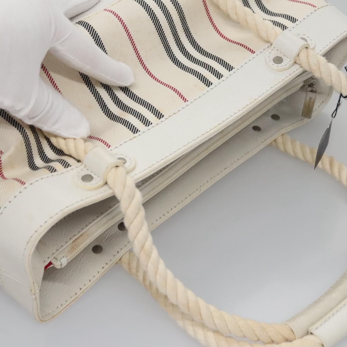 Burberry Hand Bag Canvas White - 7