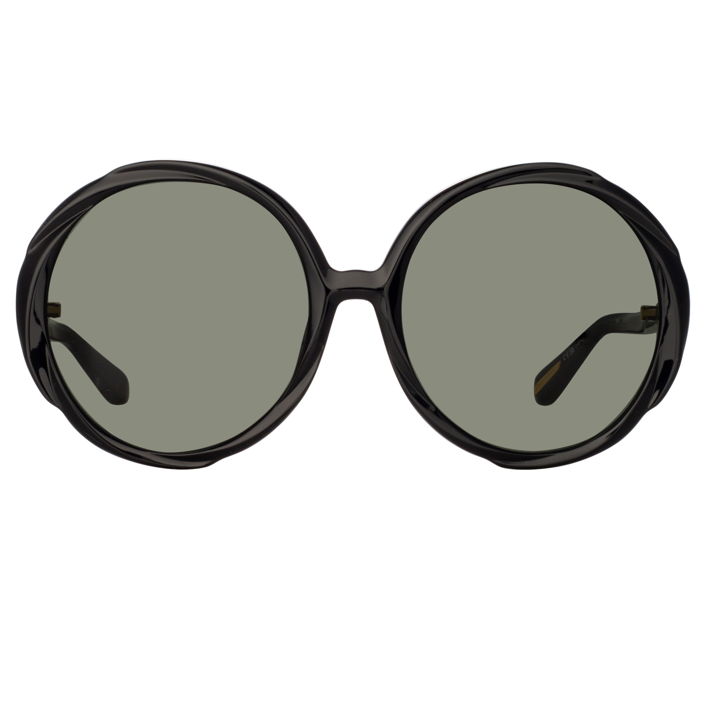 OTAVIA OVERSIZED SUNGLASSES IN BLACK - 1