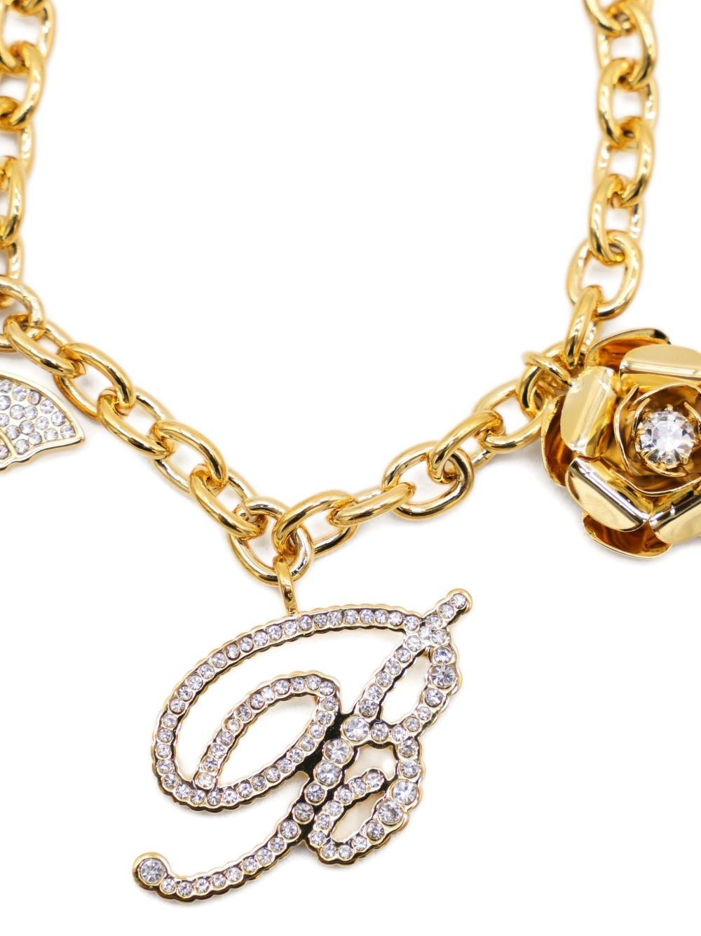 crystal-embellished chain-link bracelet - 2