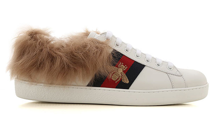 (WMNS) Gucci Ace Wool Embroidered 'Bee' 496093-0FI50-9096 - 2
