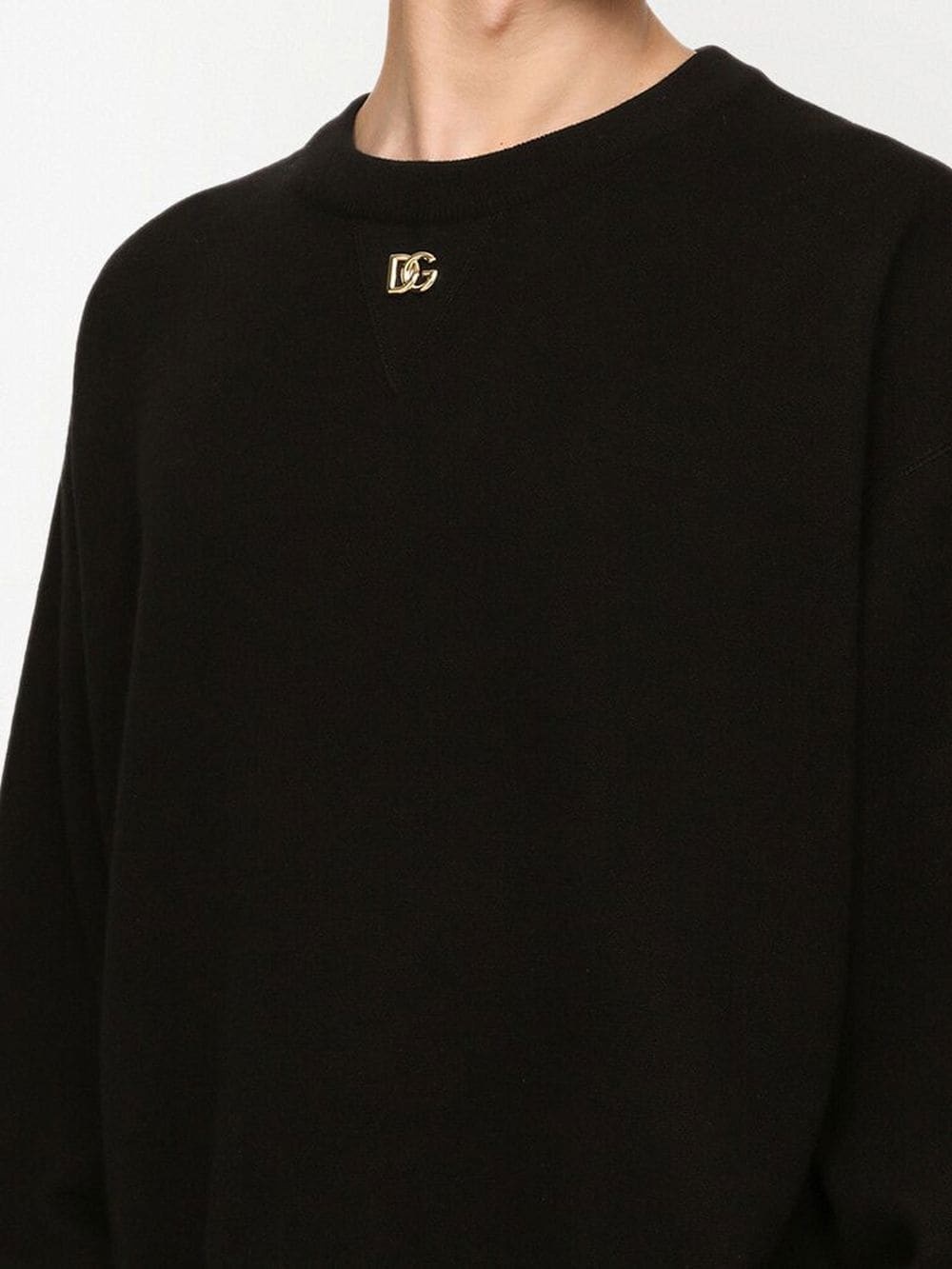 logo-plaque cashmere jumper - 5