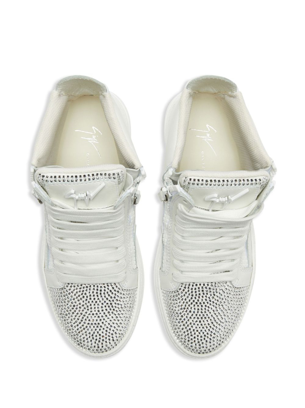 crystal-embellished high-top sneakers - 4