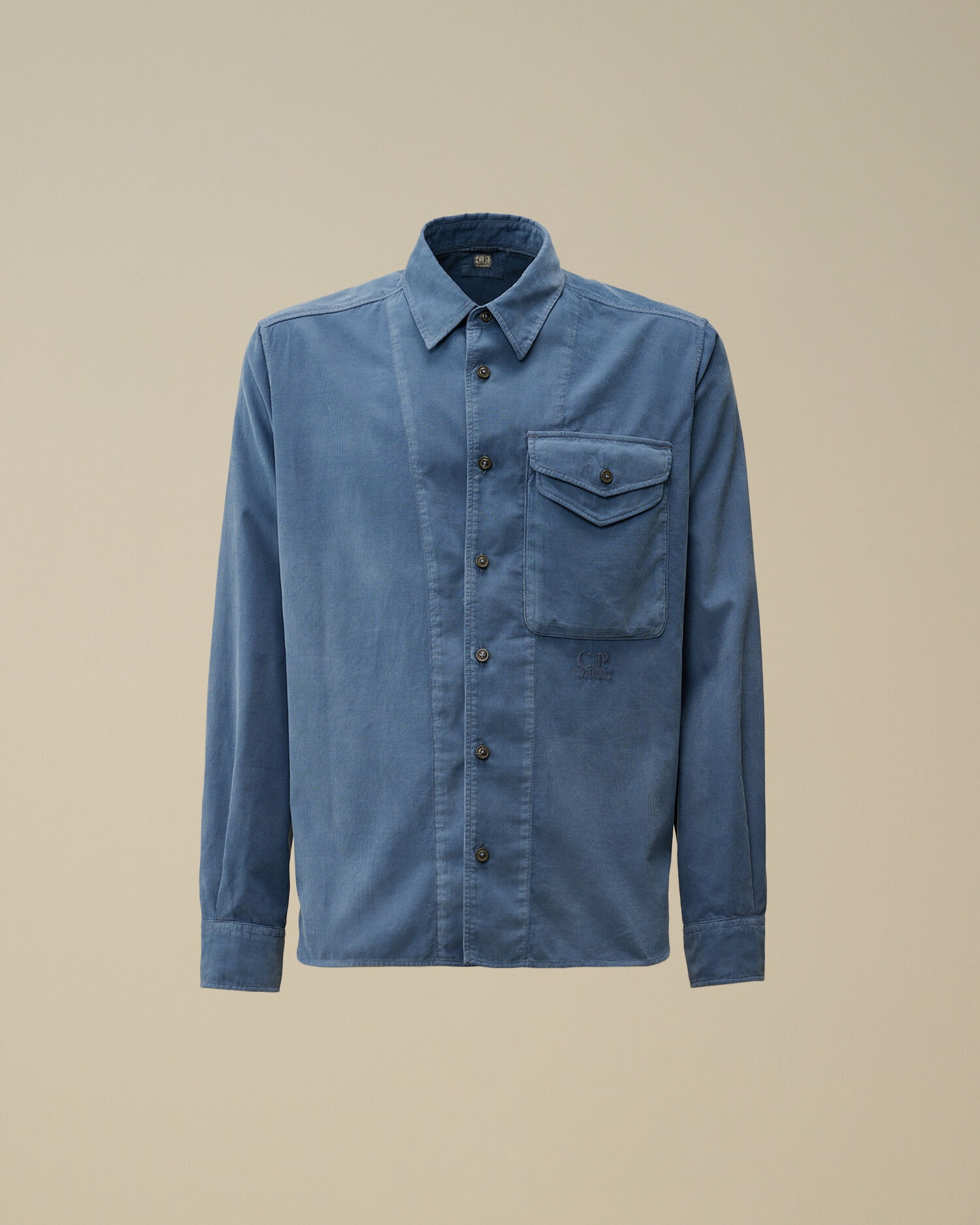 Corduroy Single Pocket Shirt - 1