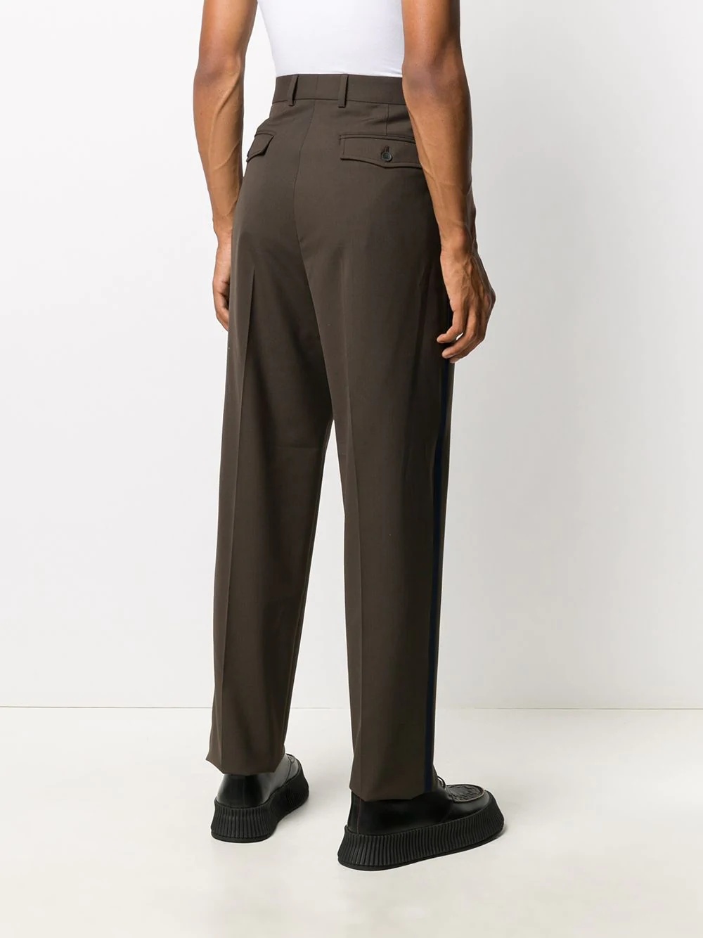 logo-trim trousers - 4