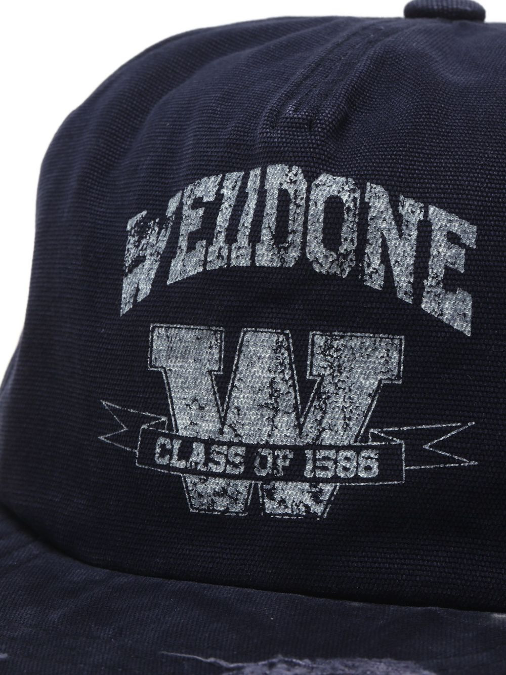distressed logo cap - 4