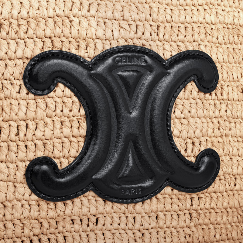 CHAIN BUCKET CELINE CLASSIC PANIER in RAFFIA and CALFSKIN 5