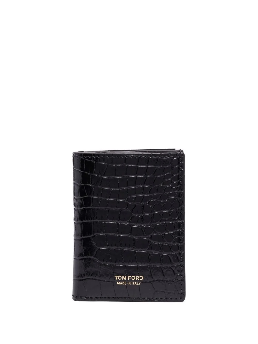 croco-embossed wallet - 1