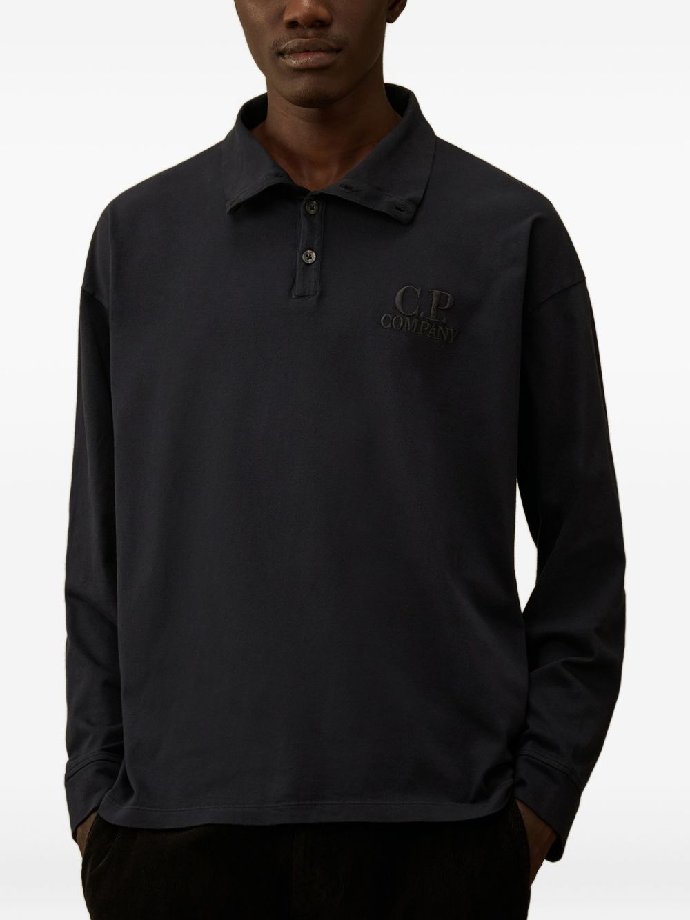 logo-embroidered polo shirt - 3