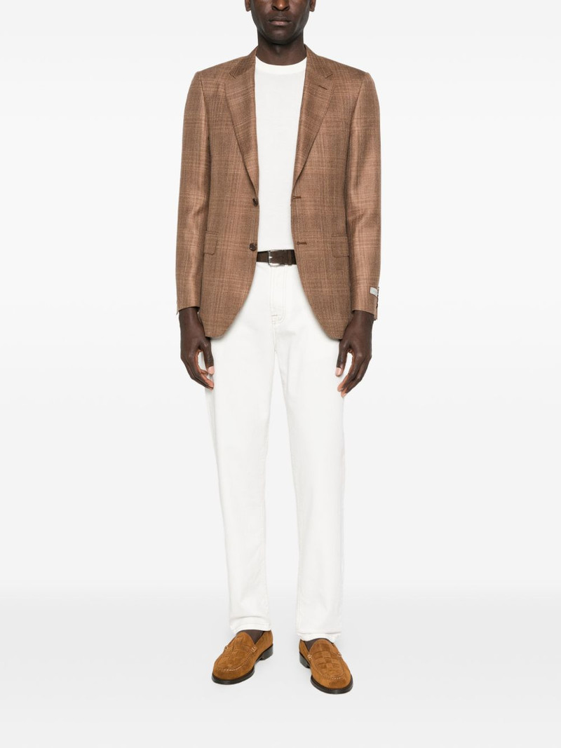 Canali checked single-breasted jacket outlook