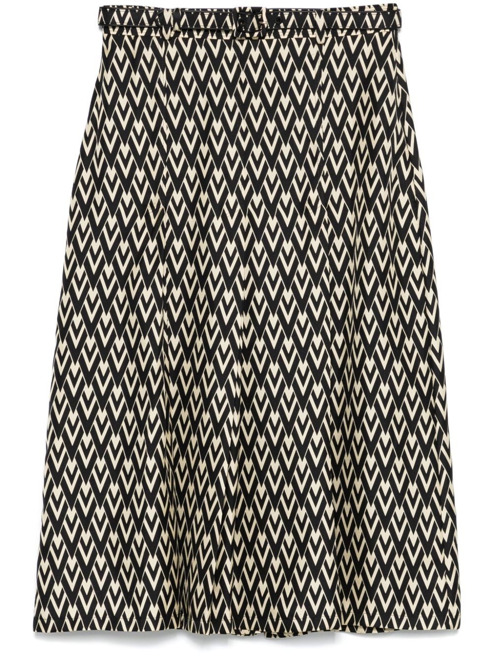 logo-print midi skirt - 1