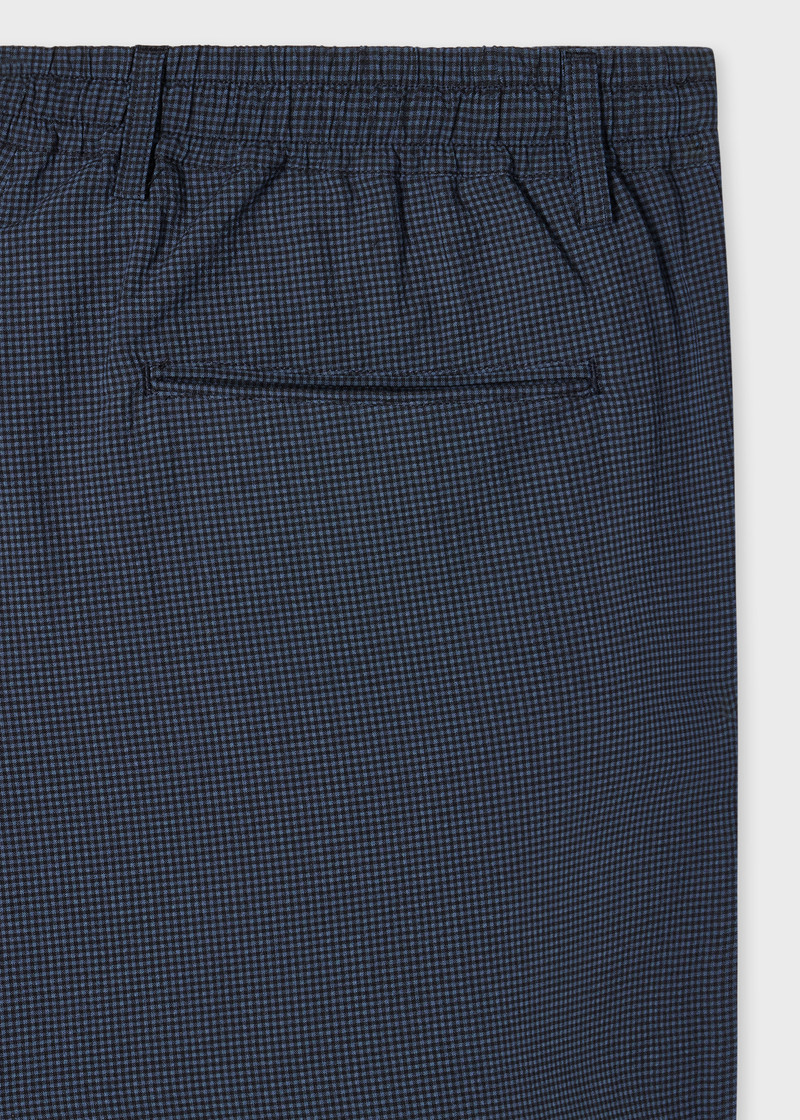 Paul Smith Blue Seersucker Check Drawstring Trousers outlook