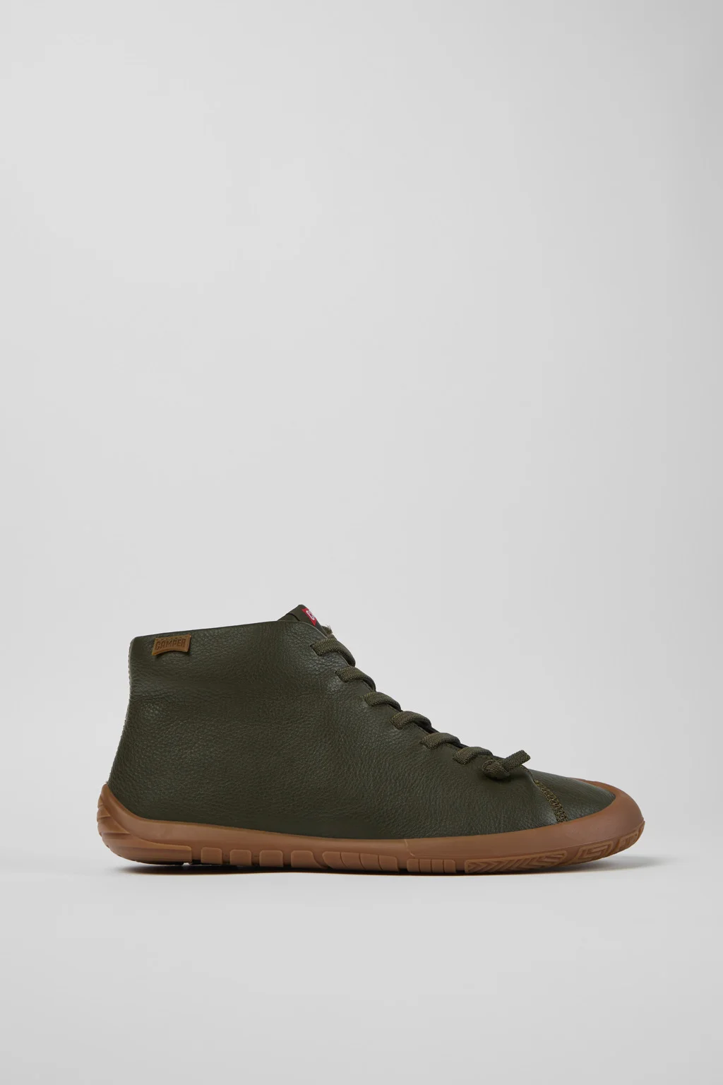 Peu Path+ Green Leather Ankle Boots for Men. - 1