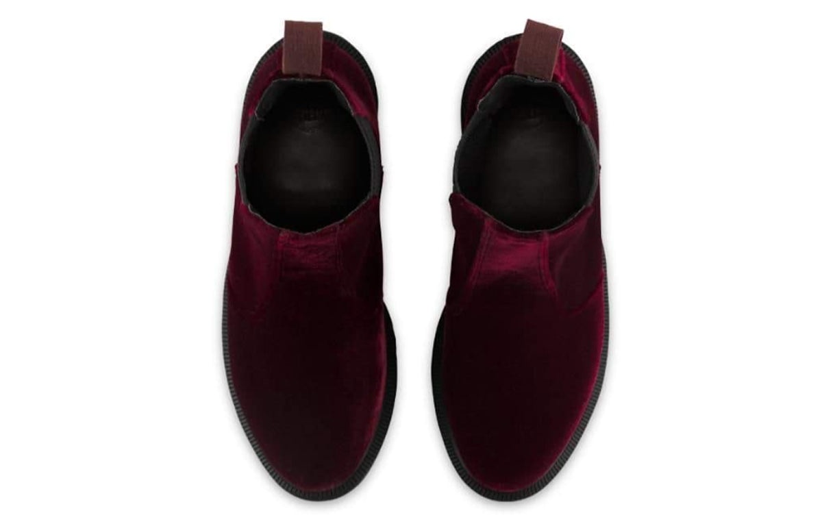(WMNS) Dr.Martens Flora Velvet 'Cherry Red' 23962600 - 4