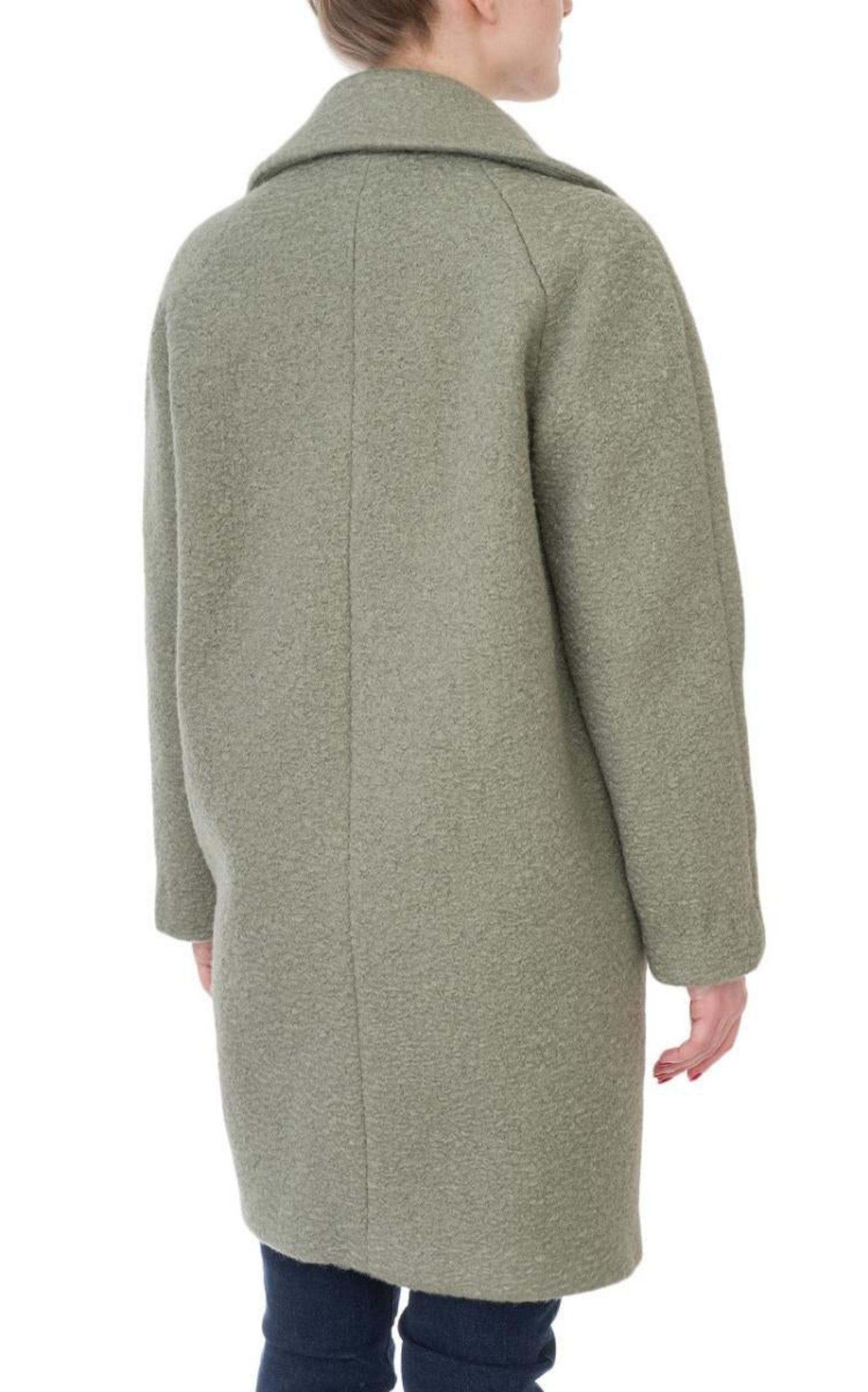 Double-breasted Celadon Green Coat - 4