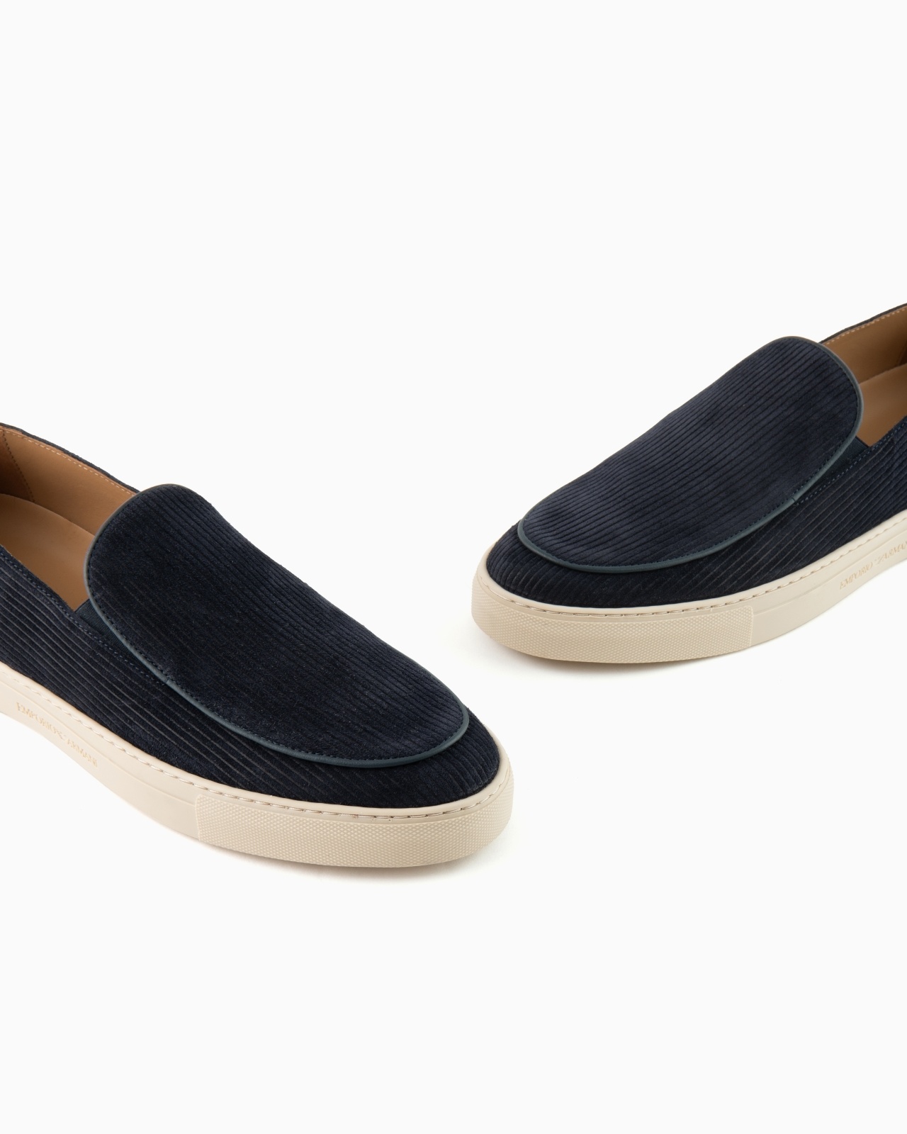 MULTI-STRIPED SUEDE SLIP-ONS - 5