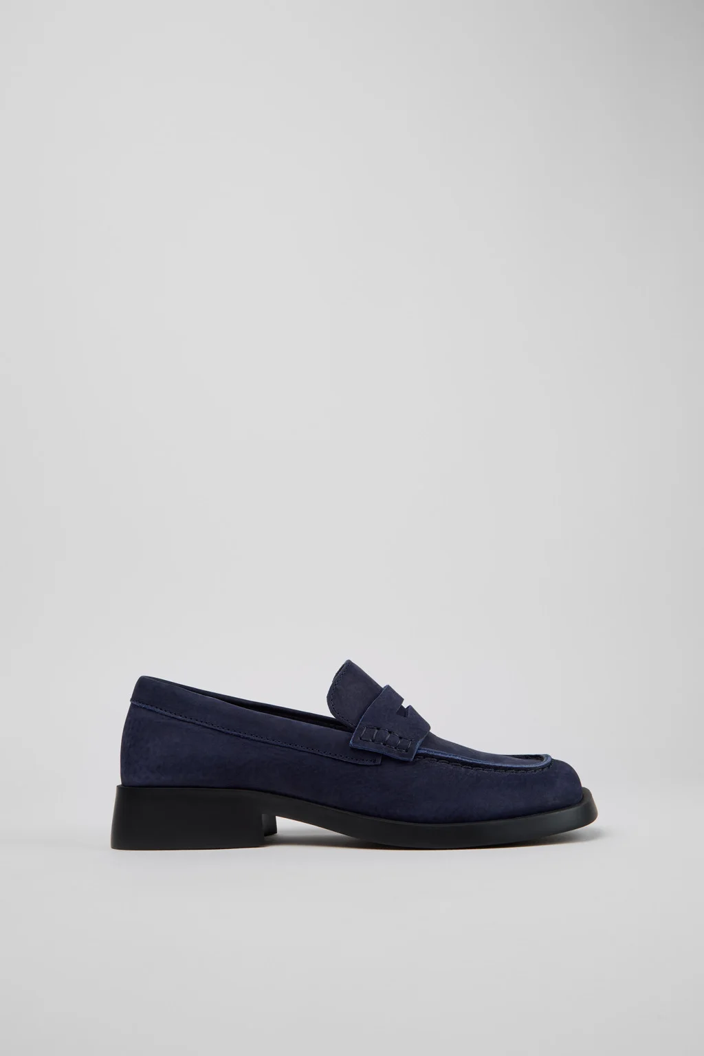 Donna Blue Nubuck Leather Moccasins for Women. - 1