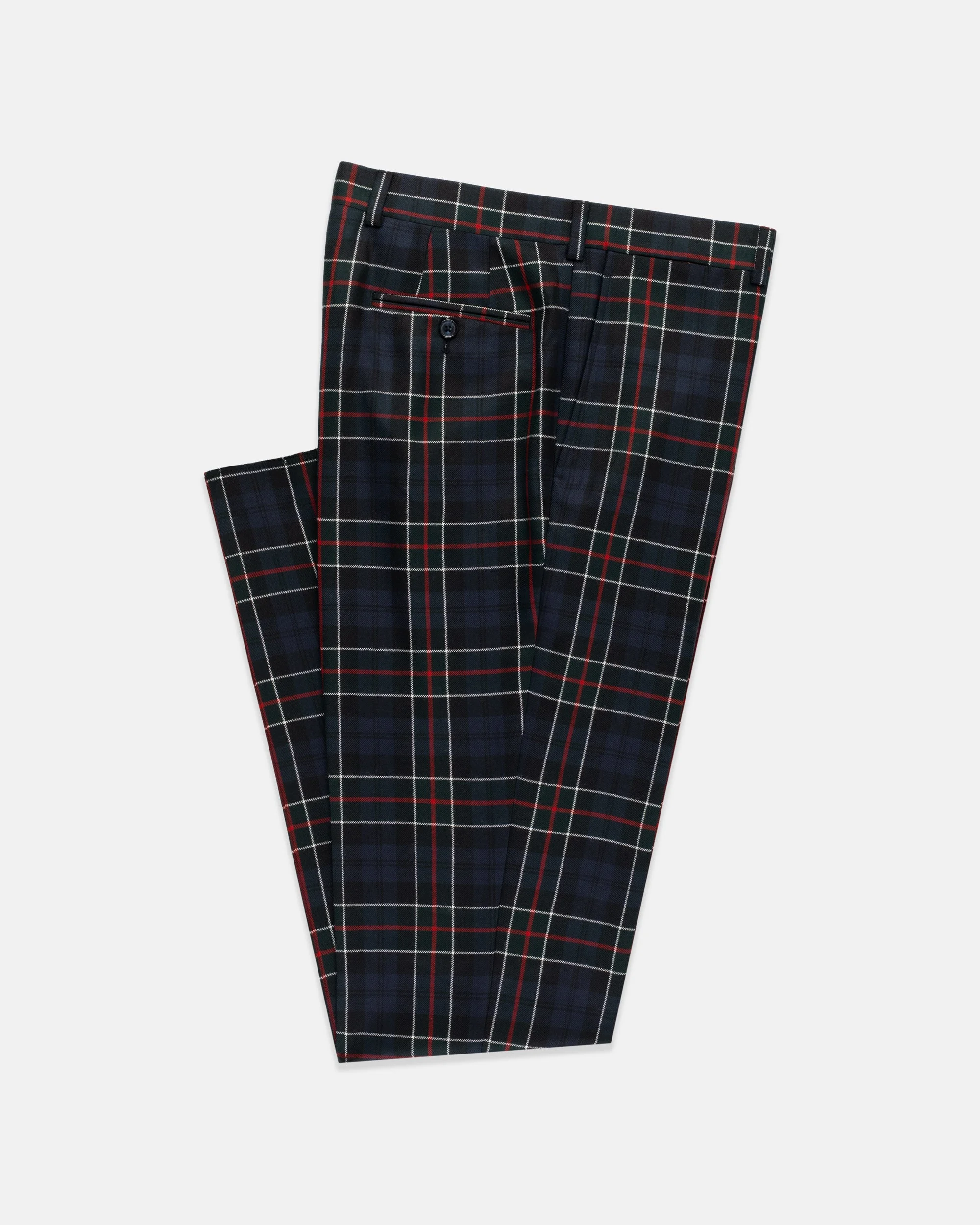 MADE-IN-CANADA COLQUHOUN MODERN TARTAN WOOL TROUSER - 1