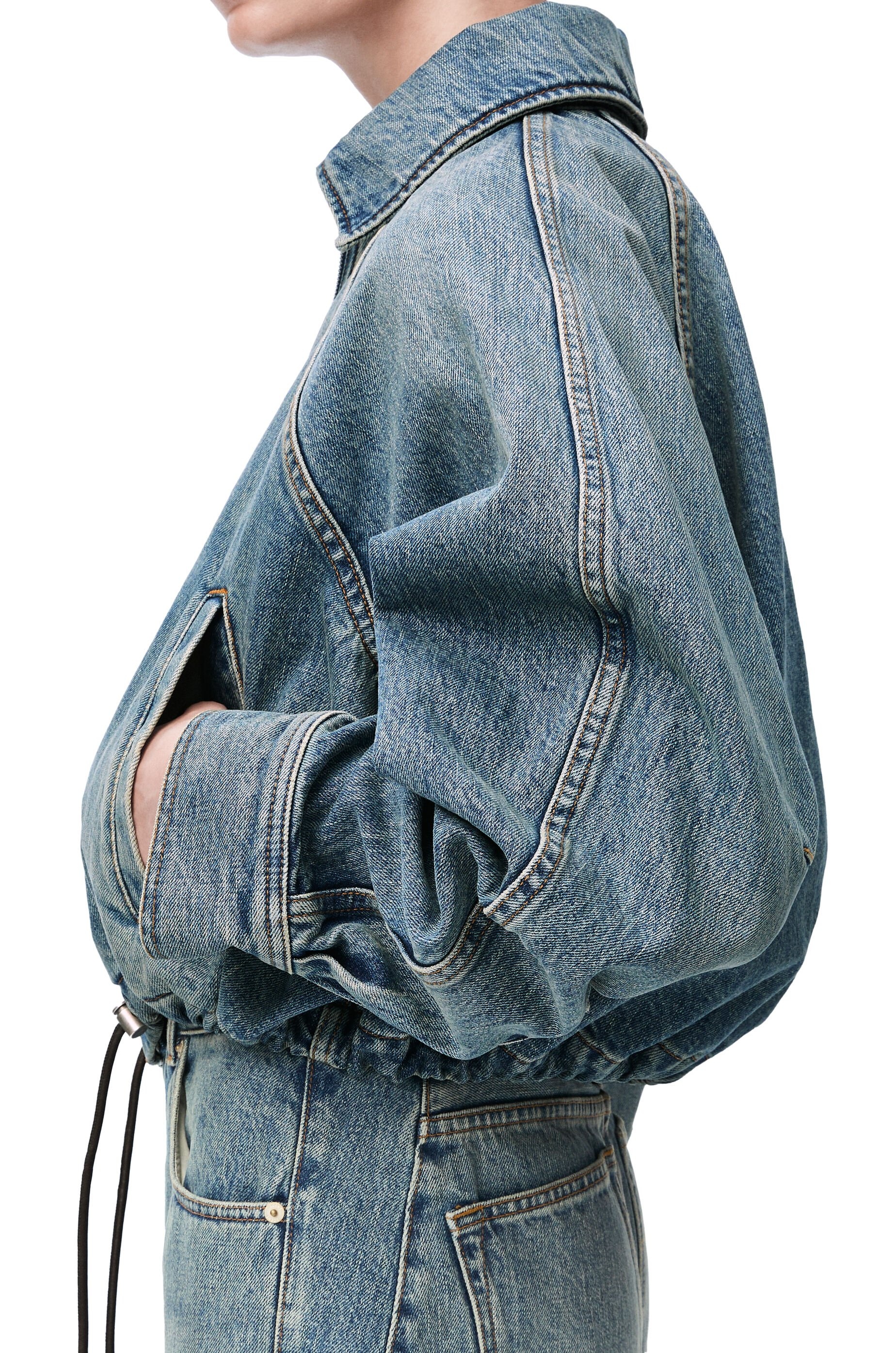 Balloon jacket in denim - 5