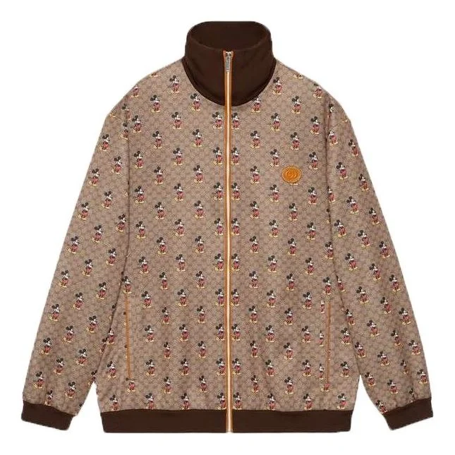 Gucci x Disney Full-Printed Mickey Pattern Long Sleeve Jacket For Men Brown 604210-XJB64-2100 - 1