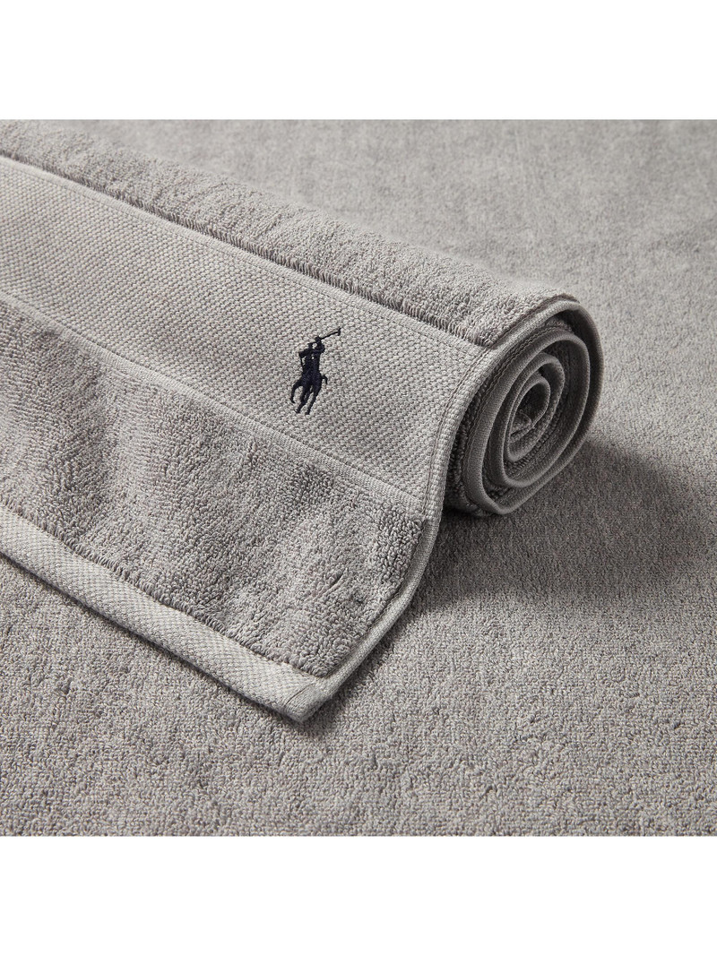 Polo Player Cotton Bath Mat - Andover Heather 1