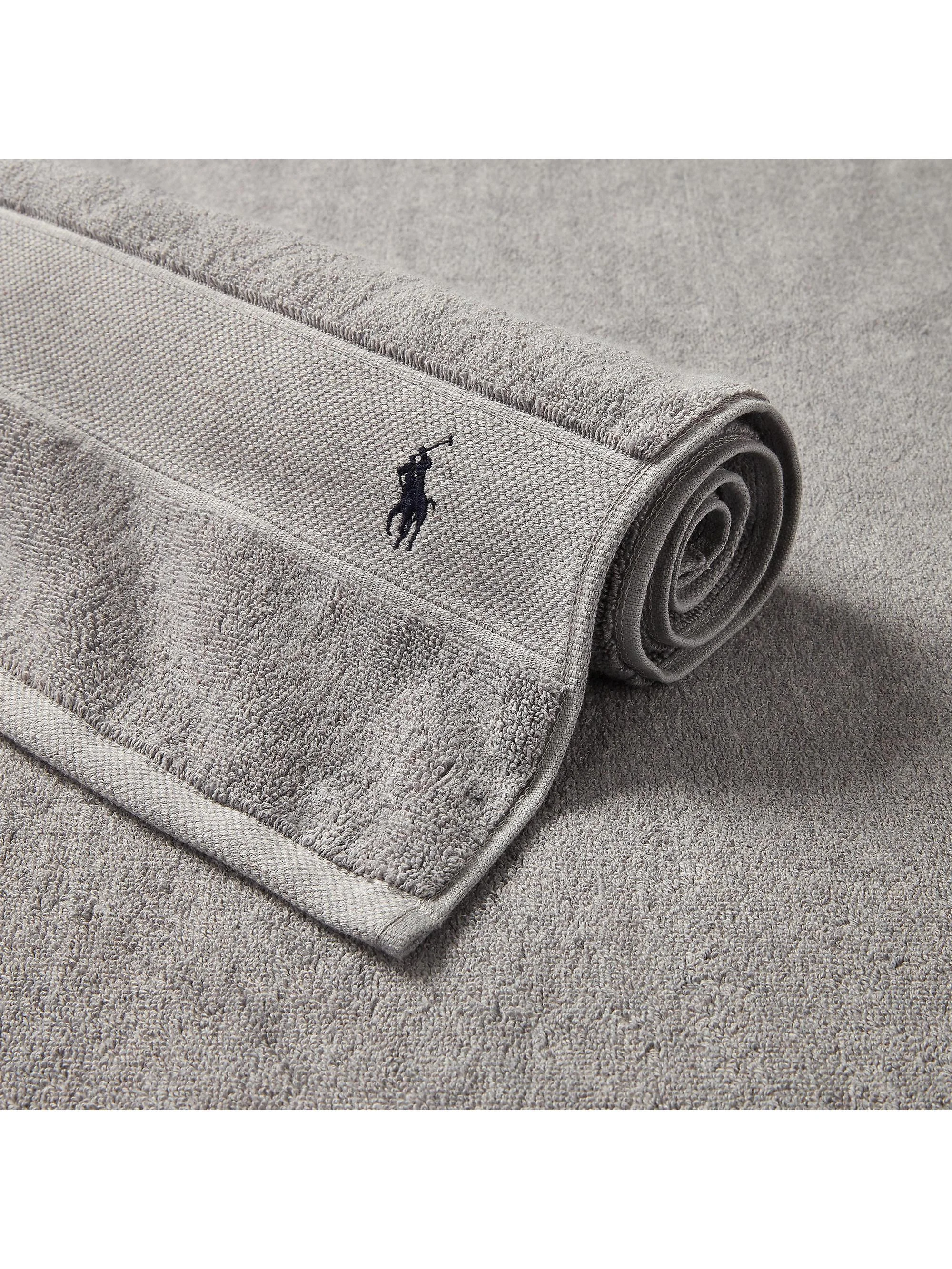 Polo Player Cotton Bath Mat - Andover Heather - 1