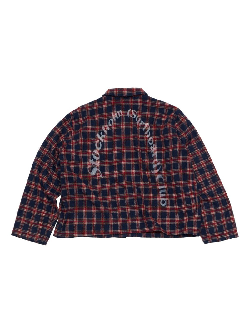 Stockholm Surfboard Club tartan-check overshirt outlook