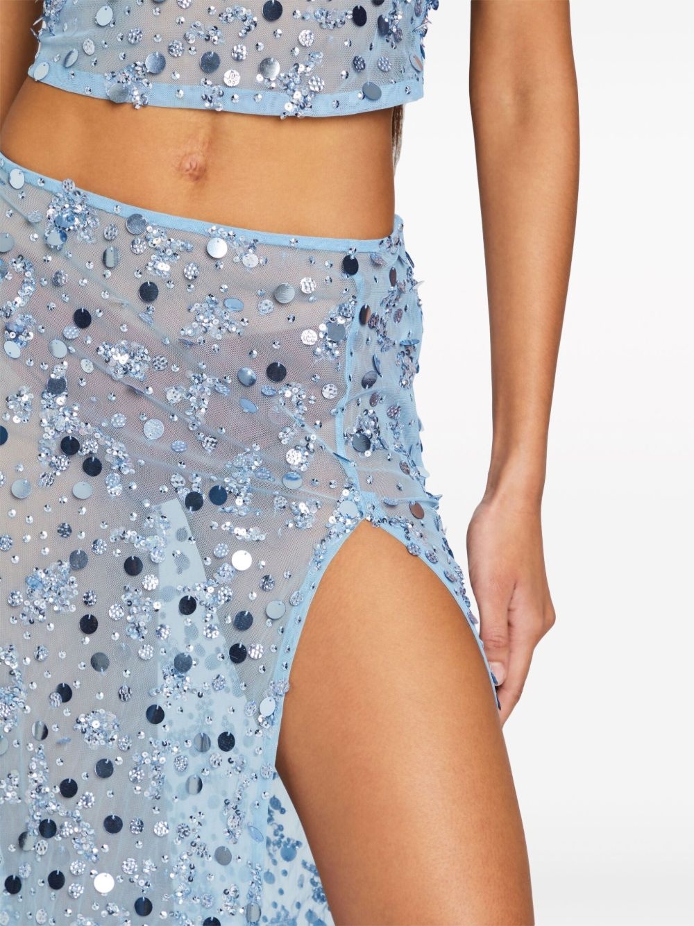 Mirage sequinned sheer skirt - 6