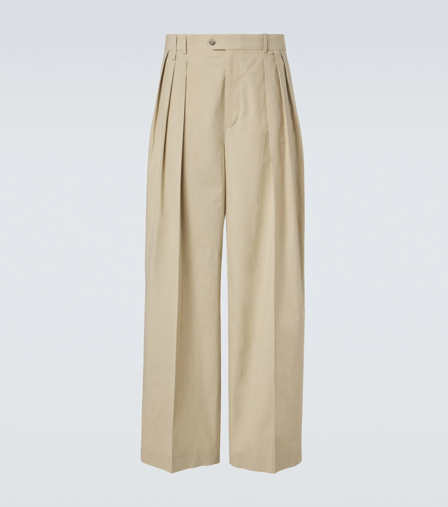 Baxter pleated cotton straight pants - 1