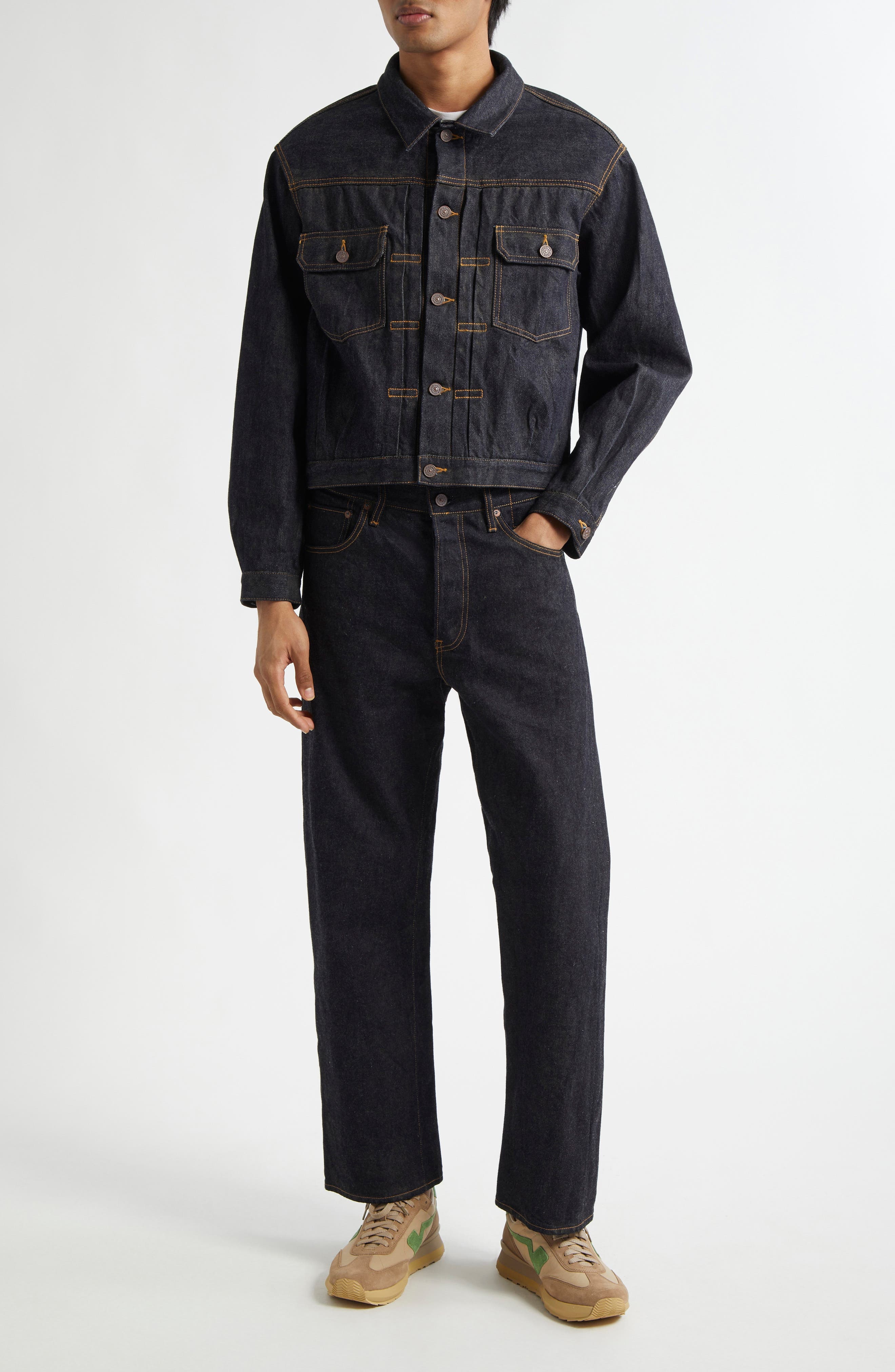 VISVIM 101X Oversize Overdyed Denim Jacket in Raw Mud Od at Nordstrom - 2