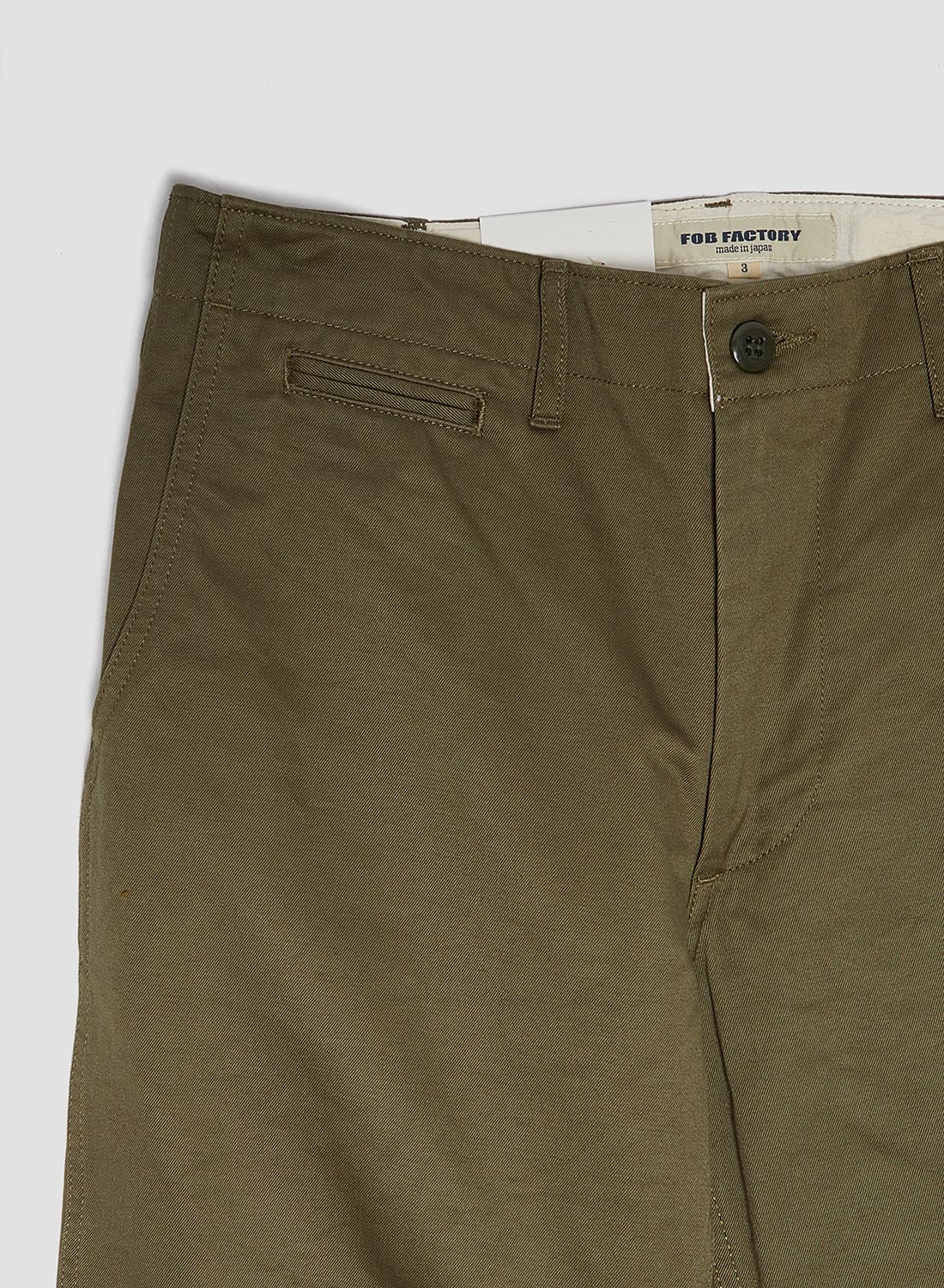 FOB Factory Narrow U.S Trousers Olive - 3