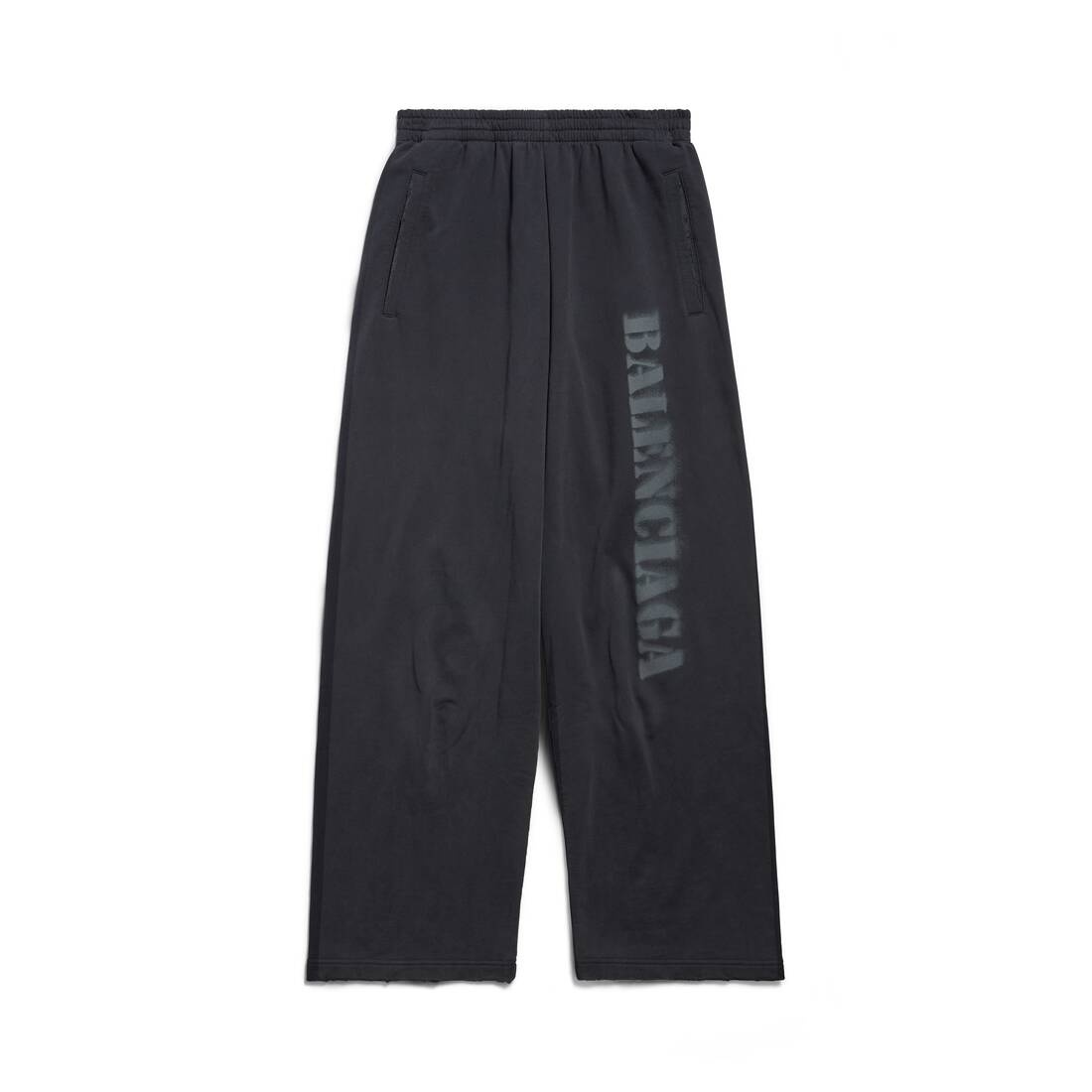 Stencil Type Baggy Sweatpants in Black/grey - 1