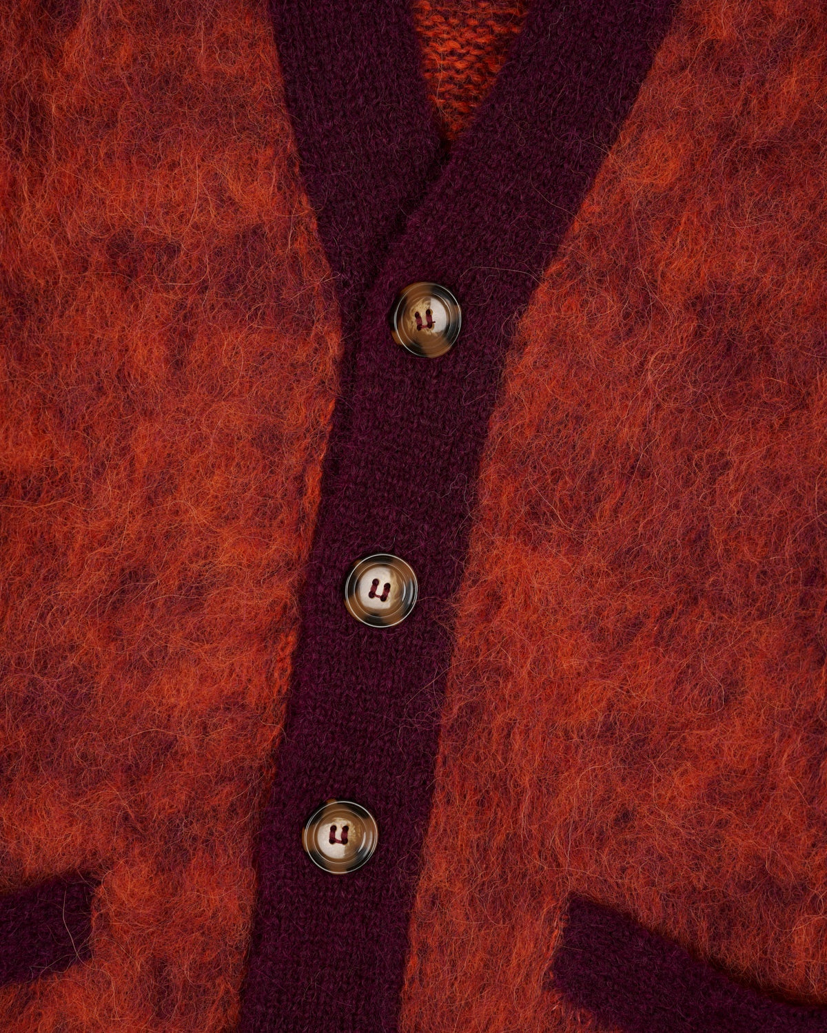 Marled Alpaca Cardigan - Purple - 3