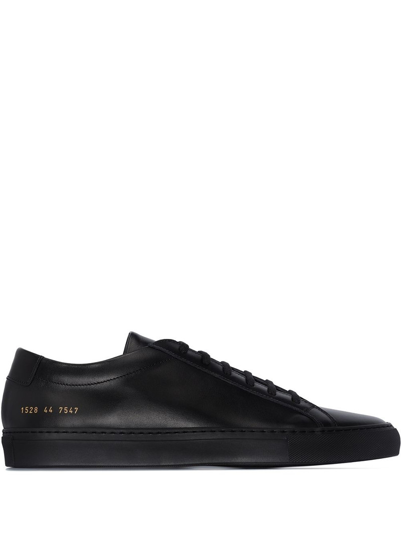 black Achilles leather low-top sneakers 1