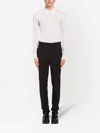 Prada pressed-crease tailored trousers outlook