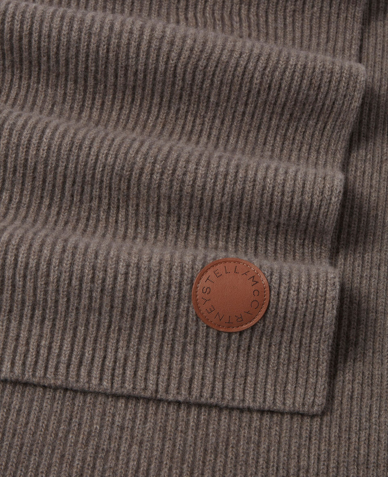 Stella McCartney Ribbed Logo Scarf outlook