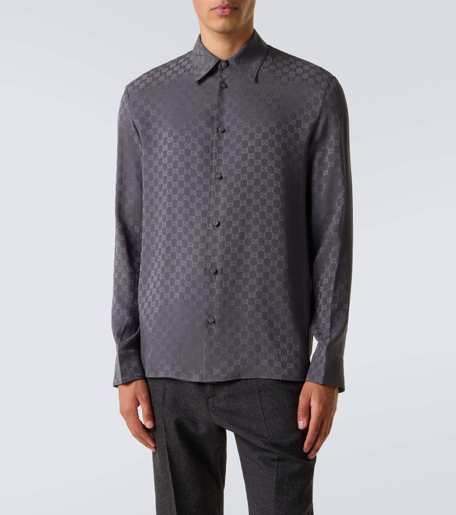 GG silk shirt - 3
