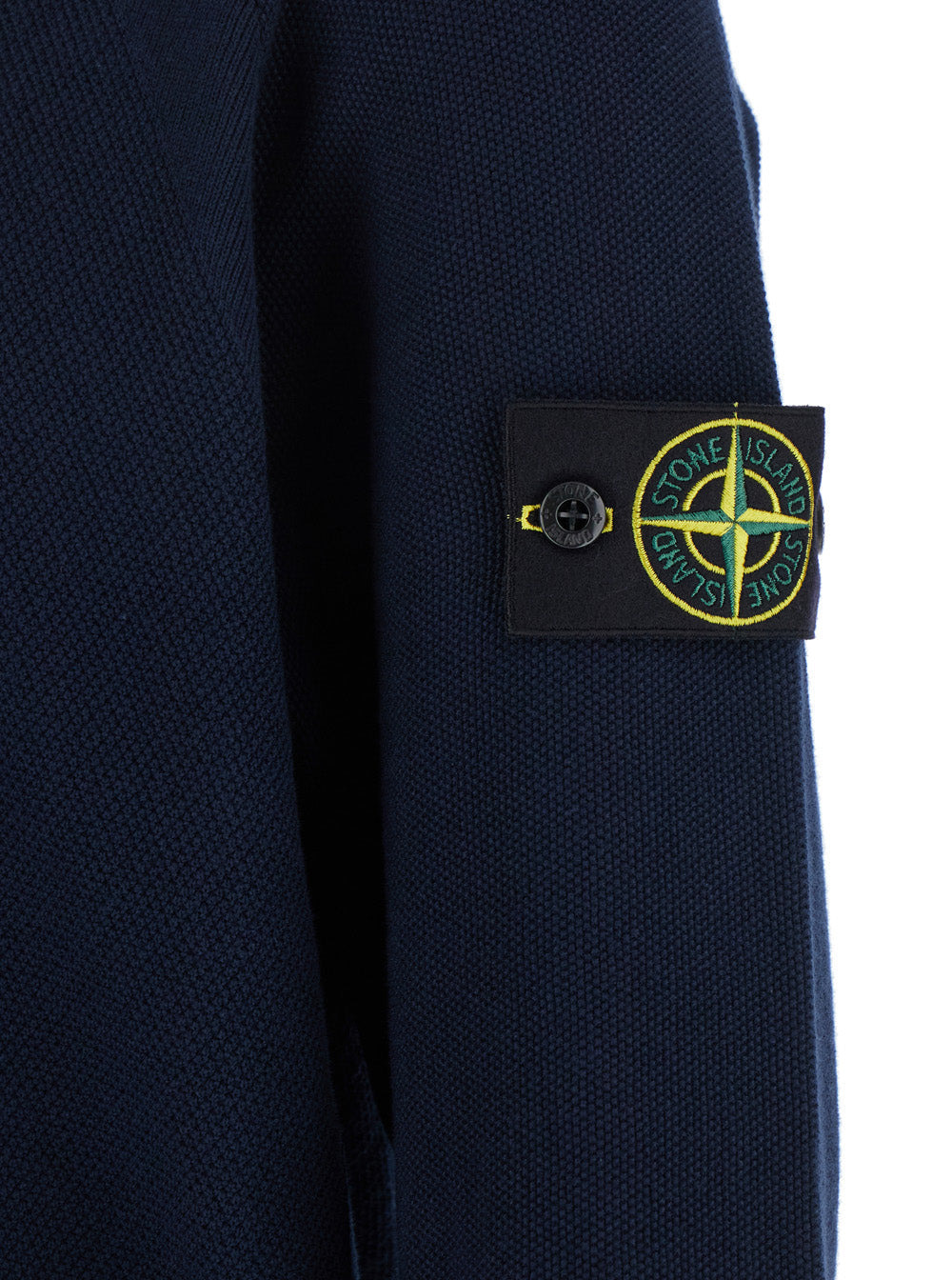 Stone Island Men Blue Crewneck T-Shirt With Removable Compass Logo Applied On The Sleeve In Cotton M - 3