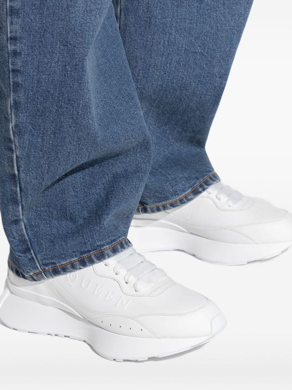 Sprint Runner metallic-panel leather sneakers - 4
