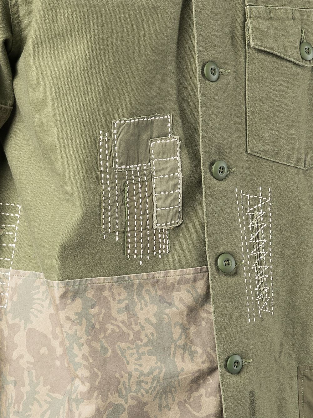 PATCHWORK-DETAIL COTTON SHIRT - 5