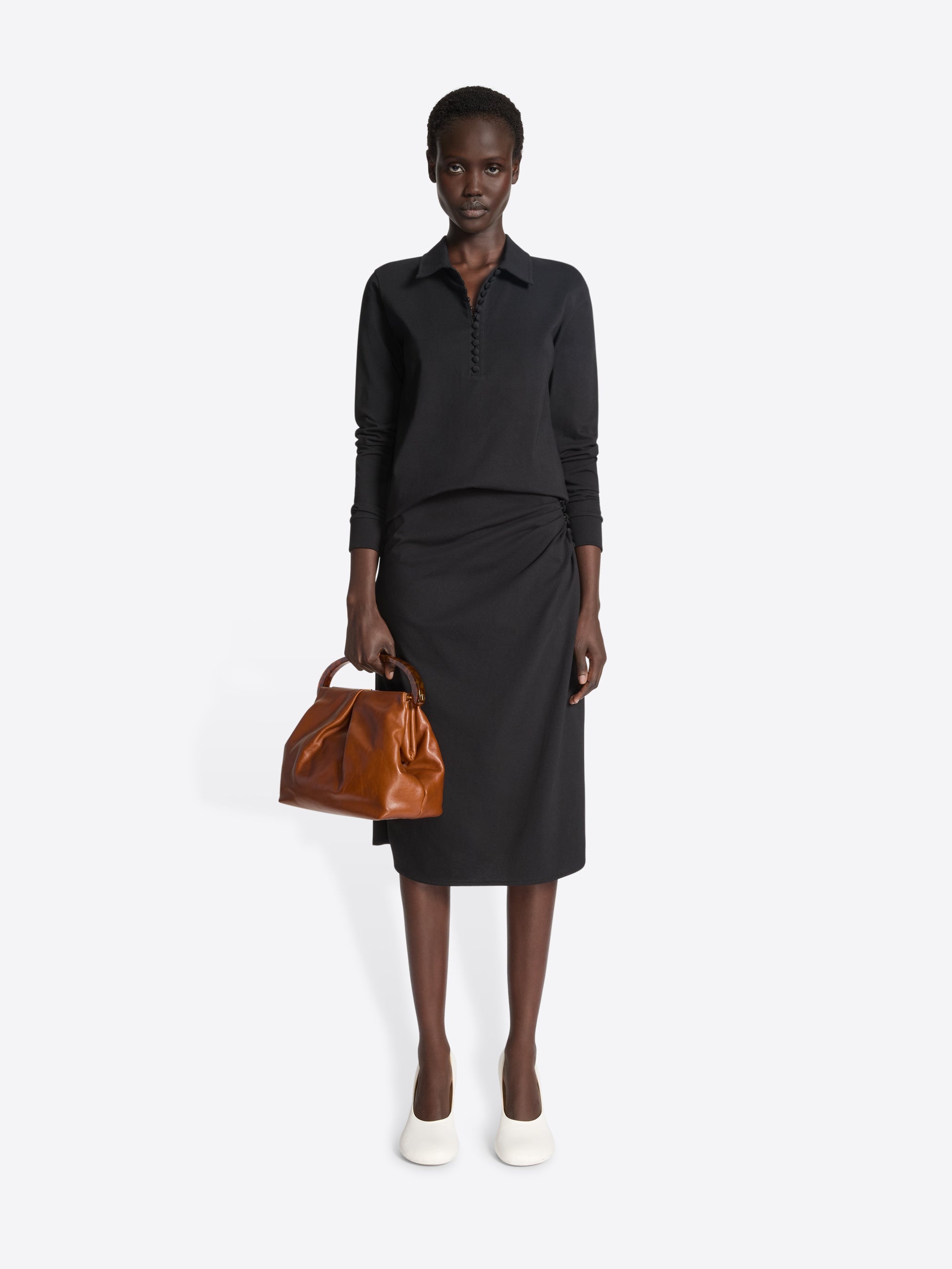 DRAPED JERSEY SKIRT - 2