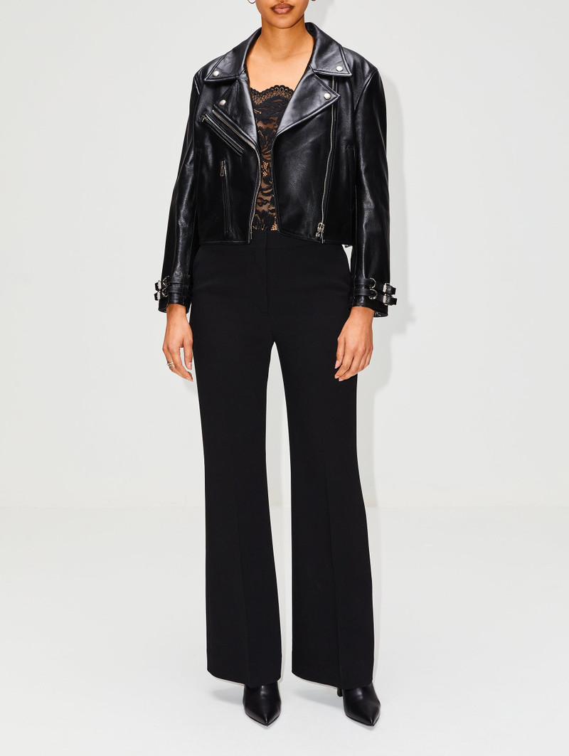 Givenchy Shrunken Leather Biker Jacket outlook