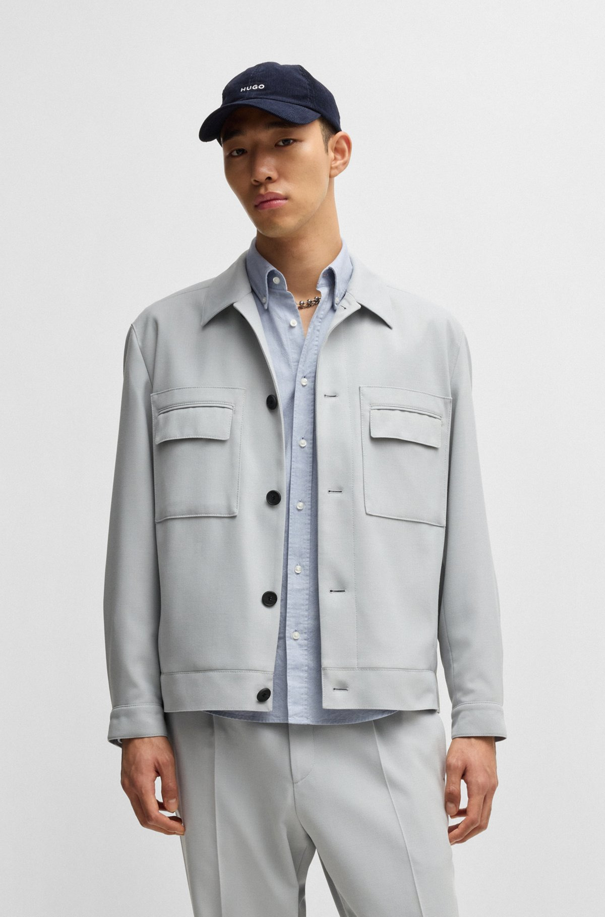 MODERN-FIT JACKET IN STRETCH TWILL - 2