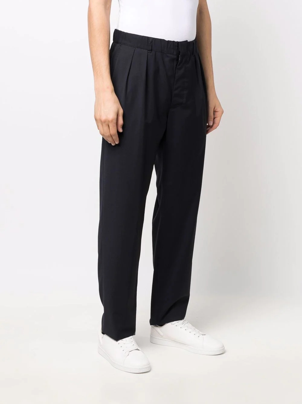 pleated straight-leg trousers - 3