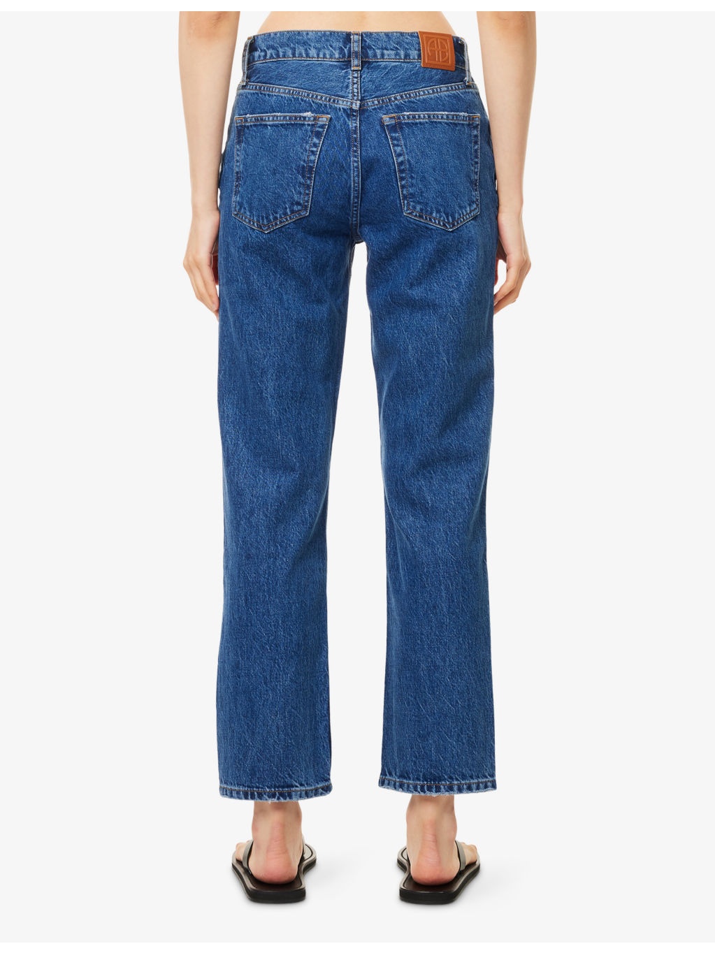Kate High-Rise Straight-Leg Denim Jeans - 4