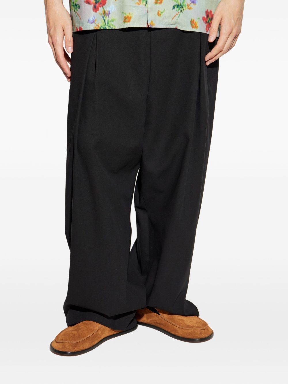 pleated-panel trousers - 3