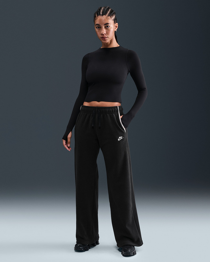 Nike Sportswear Club Fleece Women's Mid-Rise Wide-Leg Cozy Pants 1