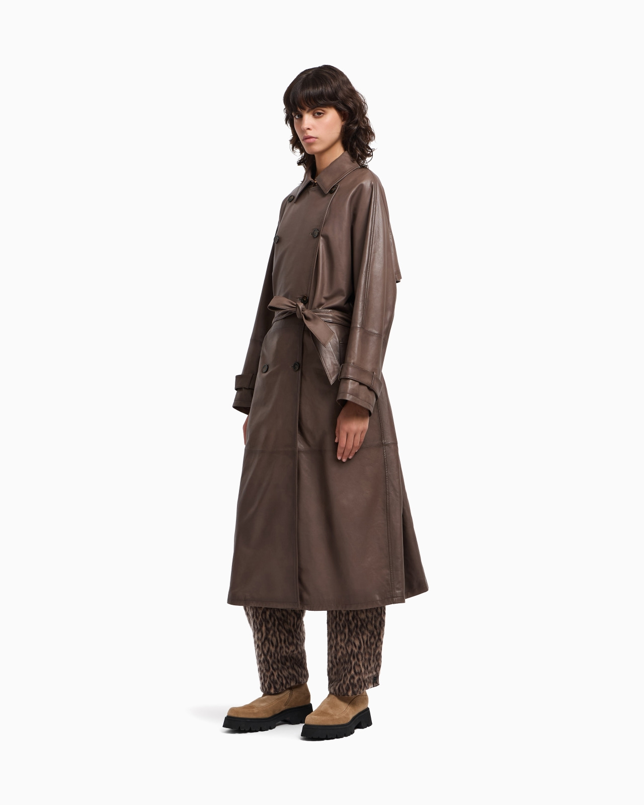 NAPPA-LAMBSKIN, DOUBLE-BREASTED TRENCH COAT WITH BELT - 4