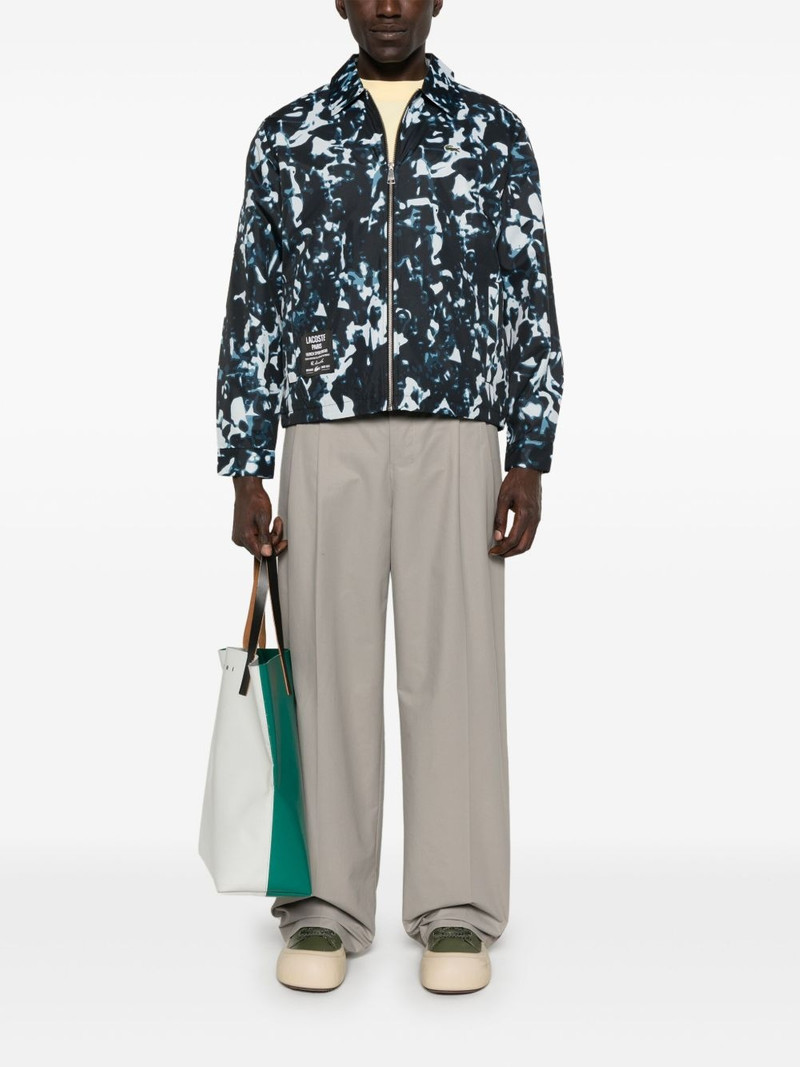 LACOSTE abstract-print shirt jacket outlook